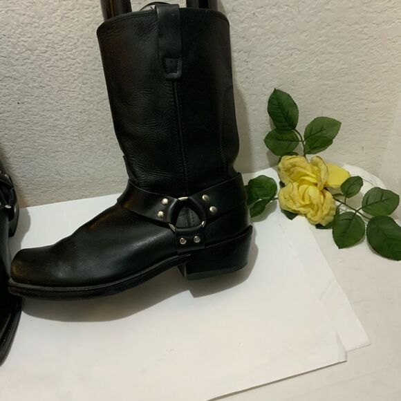 Durango Mens Biker Boot Black 11" Harness, Black, Size 10EE - Picture 3 of 13